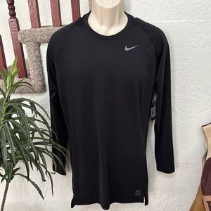 Nike Men’s Big & Tall Black Long Sleeve Compression Dri-Fit Training Top 2XL NWT